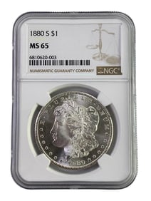 1880-S NGC Graded MS 65 US Morgan Silver Dollar