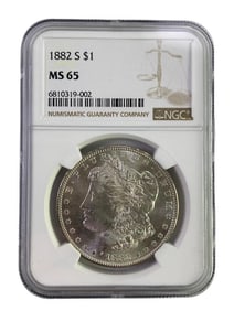 1882-S NGC Graded MS 65 US Morgan Silver Dollar