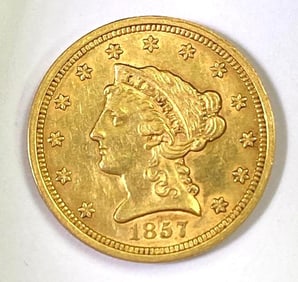 1857 US $2.50 Liberty Head Gold Coin