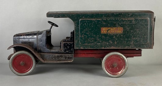 Vintage Buddy L Express Lines Pressed Steel Delivery Truck