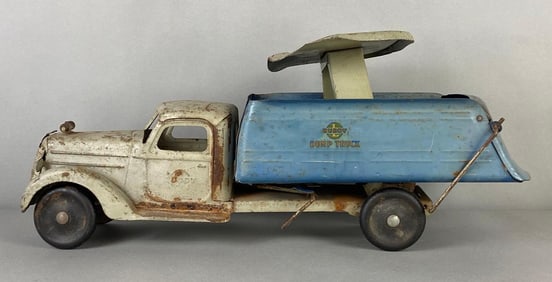 Vintage Buddy L Sit-N-Ride Pressed Steel Dump Truck