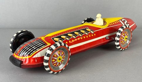 Vintage Marx Tin Litho Wind-Up No. 12 Super Streamline Racer