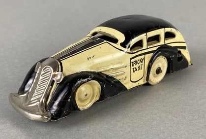 Vintage Marx Tricky Taxi Tin Litho Wind-Up Vehicle