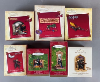 Group of Harry Potter Hallmark Keepsake Christmas Ornaments