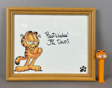 Jim Davis Signed Garfield Print