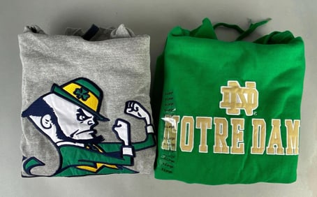 Group of 2 University of Notre Dame Hoodies