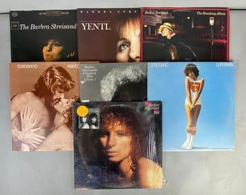 Group of Barbra Streisand Vinyl Records