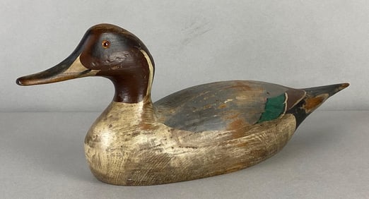 Tom Taber Wood Painted Pintail Duck Decoy