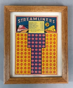 Vintage W.H. Brady Streamliners Punch Card Game
