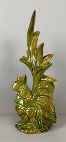 Vintage Signed Tolppi's Ceramic Rooster Sculpture