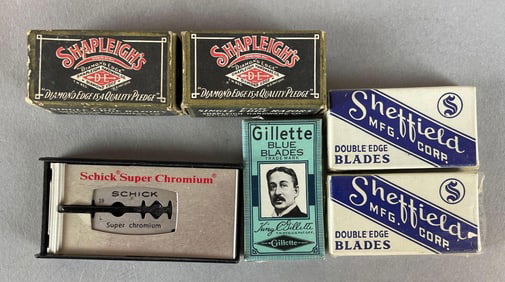 Group of Vintage Shaving Razor Blades