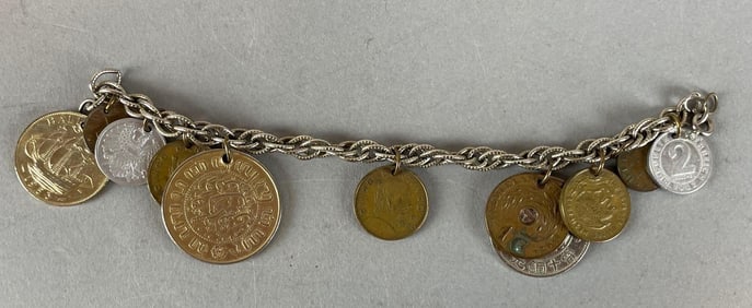 Vintage Foreign Coins Bracelet