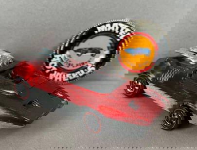1969 Mattel Hot Wheels Redline Peeping Bomb Die-Cast Car with Button: Some missing paint