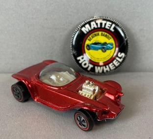 1968 Mattel Hot Wheels Redline Beatnik Bandit Die-Cast Car with Button