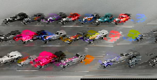 Group of Mattel Hot Wheels 34 Ford Die-Cast Cars: Most from 1979, includes zz top