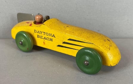 Antique Wood Daytona Beach Racecar Souvenir