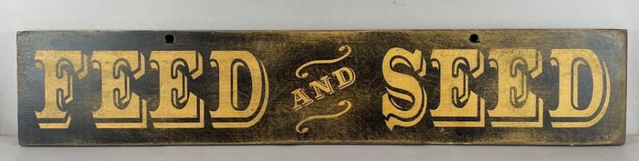 Feed and Seed Painted Wood Sign