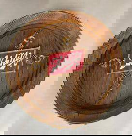 Schlitz Beer Barrel Foam Advertising Sign