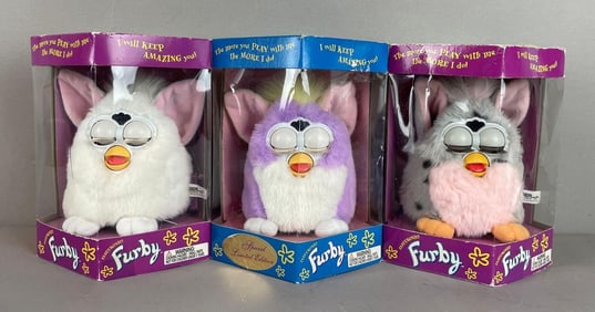 Group of 1998 Tiger Electronics Furby Dolls