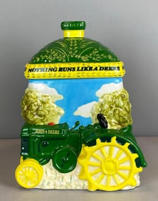 John Deere Nothing Runs Like A Deere Porcelain Cookie Jar