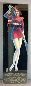 1976 Los Angeles Filmex International Film Exposition Advertising Pin-Up Sign