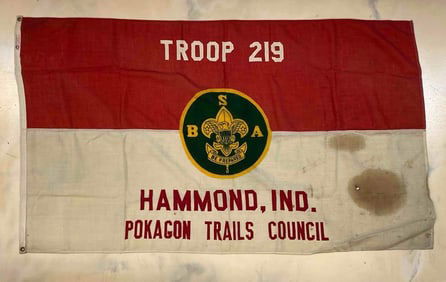 Vintage Troop 218 Boy Scouts Hammond Indiana Flag