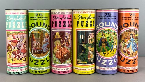 Group of 6 H-G Canister Puzzles