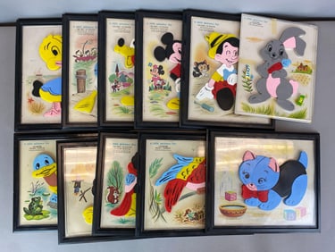 Group of 11 1960s Disney Child Guidance Toy Puzzles