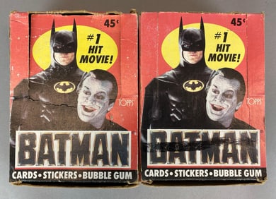 Group of 1989 Batman Topps Trading Card Box Sets