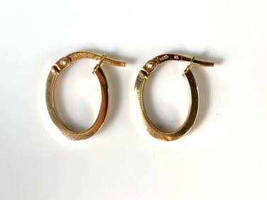 Pair of 14K Gold Hoop Earrings