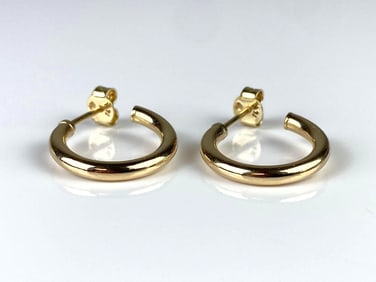 Pair of 14K Gold Hoop Earrings