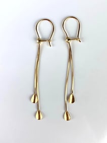Pair of 14K Gold Drop Strand Earrings