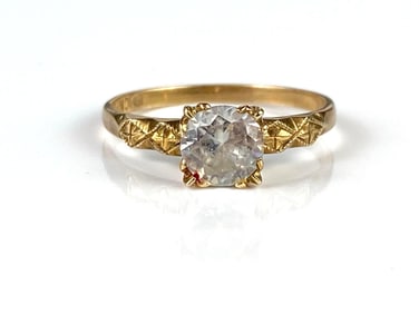 10K Gold White Topaz Ring