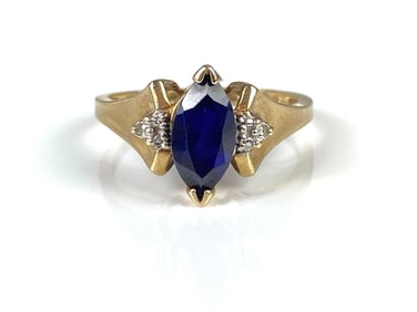 10K Gold Sapphire Ring