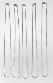 Group of 5 Sterling Silver Chain Necklaces