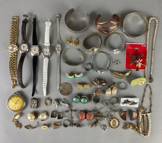 Group of Costume Jewelry and More