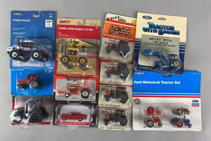 Group of Die-Cast Tractors and More
