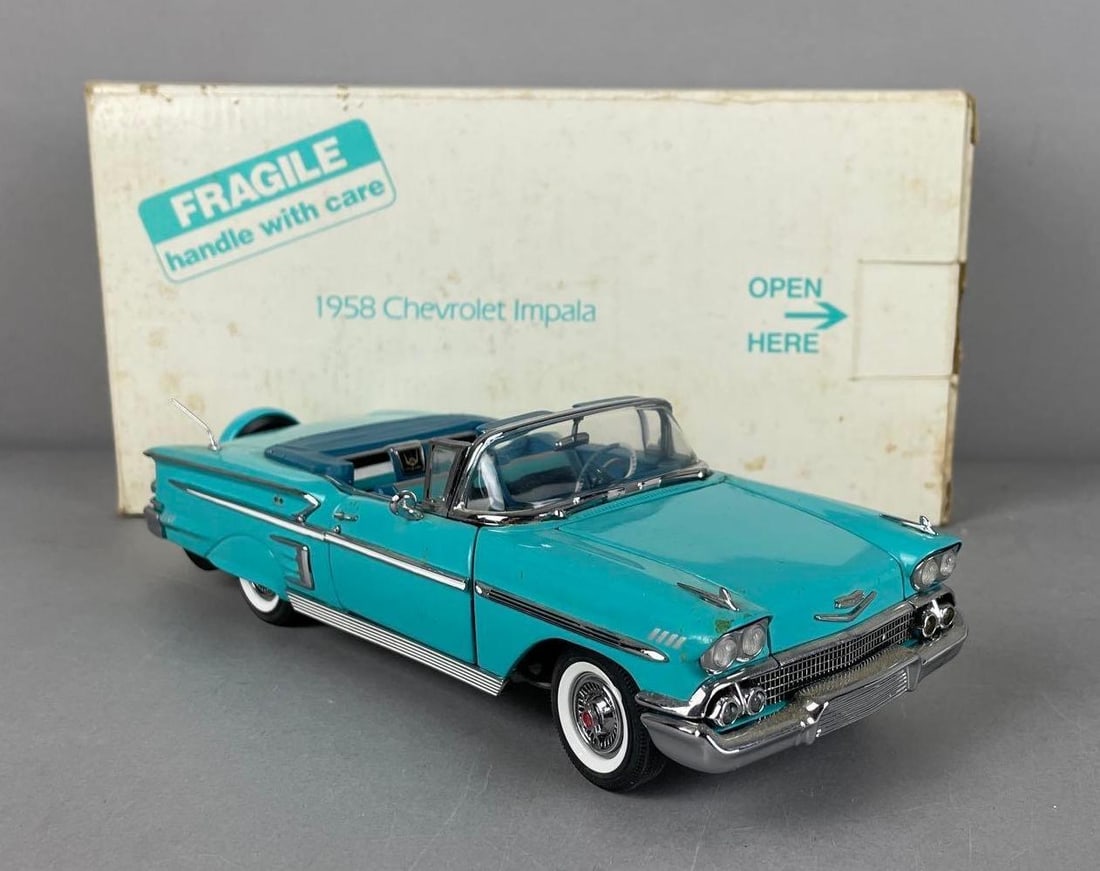 Danbury Mint 1958 Chevy Impala Convertible Die-Cast Car (1 of 7)