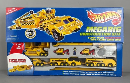 Mattel Hot Wheels Caterpillar Mega Rig Construction Site Set