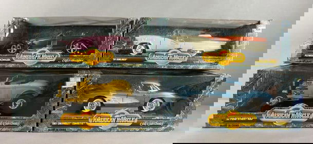 Group of 4 ERTL American Muscle Die-Cast Cars