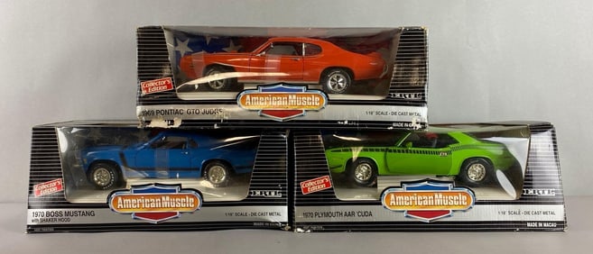 Group of 3 ERTL American Muscle Collectors Edition Die-Cast Cars