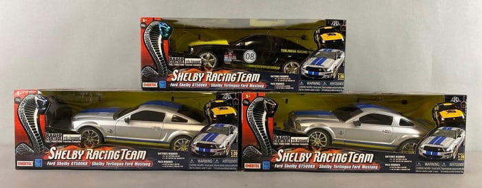 Group of 3 Enertec Ford Shelby GT500KR Remote Control Cars