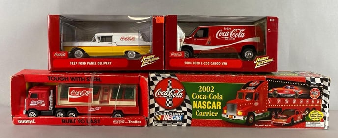 Group of 4 Coca Cola Advertising Die-Cast Vehicles
