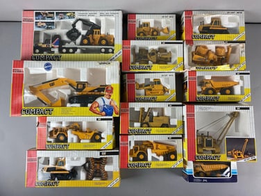Group of Joal Compact Die-Cast Heavy Machinery Vehicles