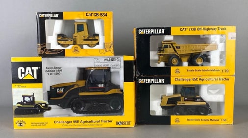 Group of 4 Die-Cast CAT Construction Vehicles