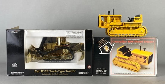 Group of 2 Norscot CAT Anniversary Die-Cast Tractors