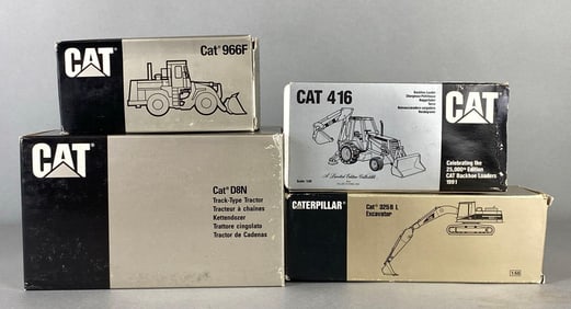 Group of 4 NZG Modelle CAT Die-Cast Construction Vehicles