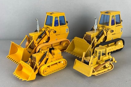 Group of 4 Die-Cast CAT Caterpillar Dozers