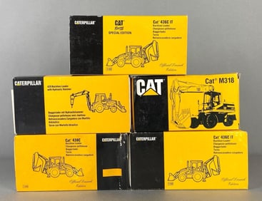 Group of 5 CAT Caterpillar Die-Cast Construction Vehicles
