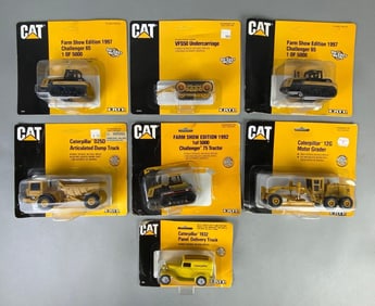 Group of 7 ERTL CAT Caterpillar Die-Cast Vehicles